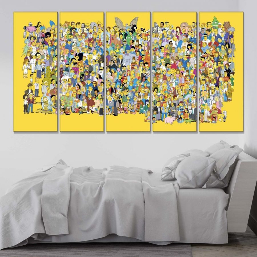 Die Simpsons Alle Charaktere 11 Leinwandbilder – Bild 2