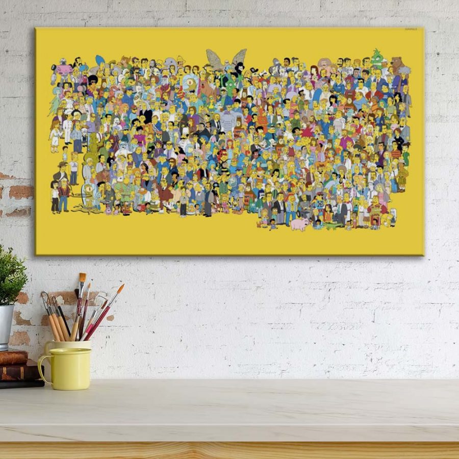 Die Simpsons Alle Charaktere 11 Leinwandbilder – Bild 3