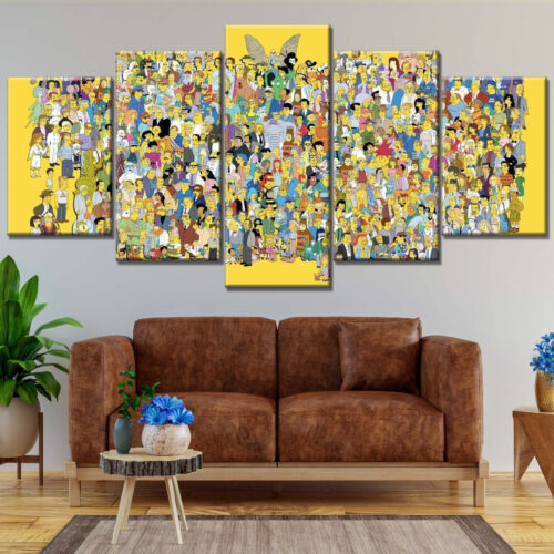 Die Simpsons Alle Charaktere 11 Leinwandbilder