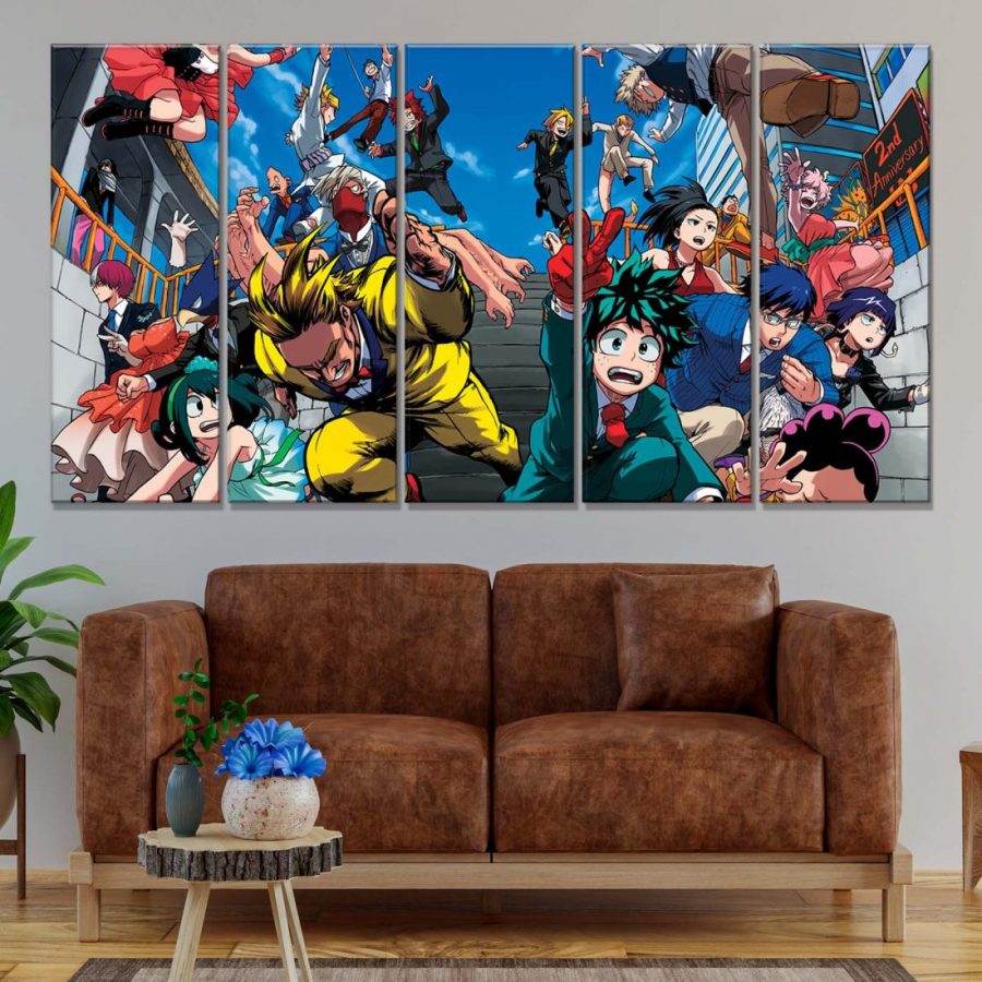 My Hero Academia Alle Charaktere 6 Leinwandbilder – Bild 2