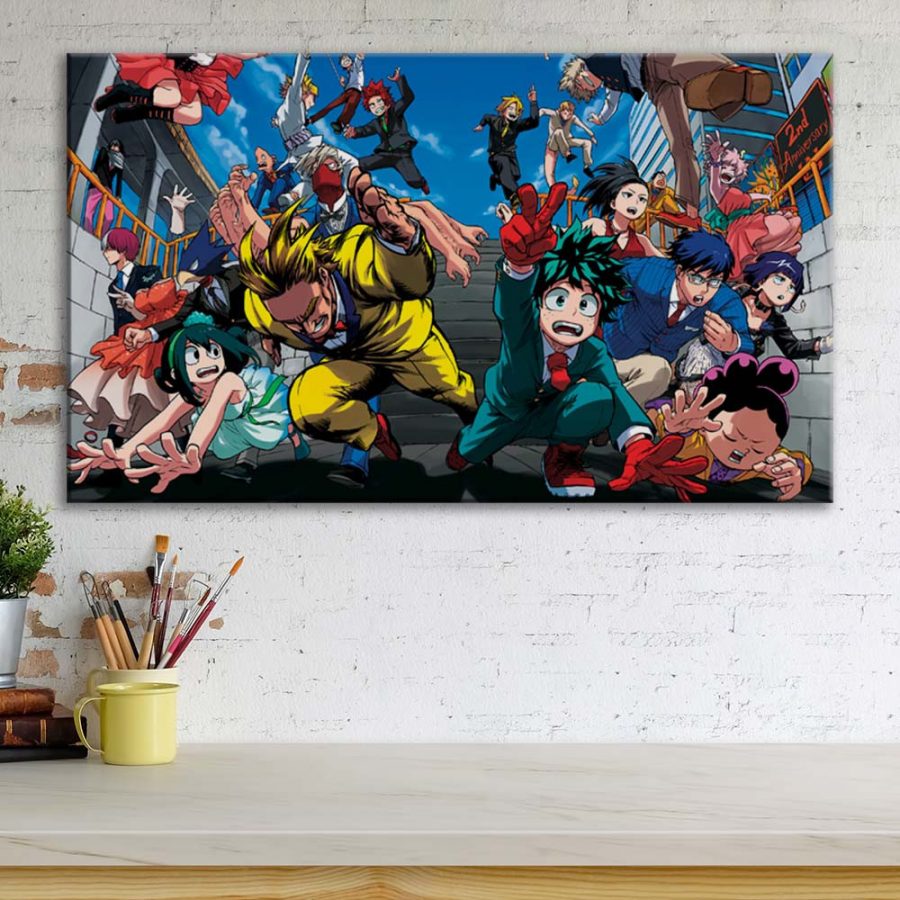 My Hero Academia Alle Charaktere 6 Leinwandbilder – Bild 3