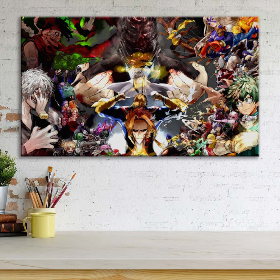 My Hero Academia Alle Charaktere 18 Leinwandbilder – Bild 3