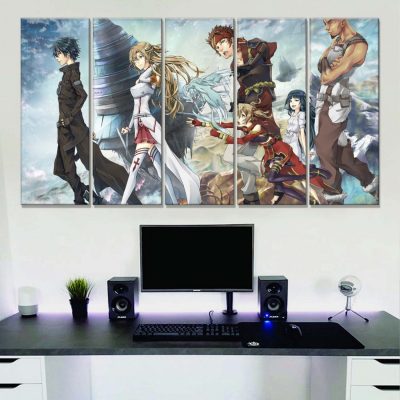Alternative view of Sword Art Online Alle Charaktere 3 Leinwandbilder