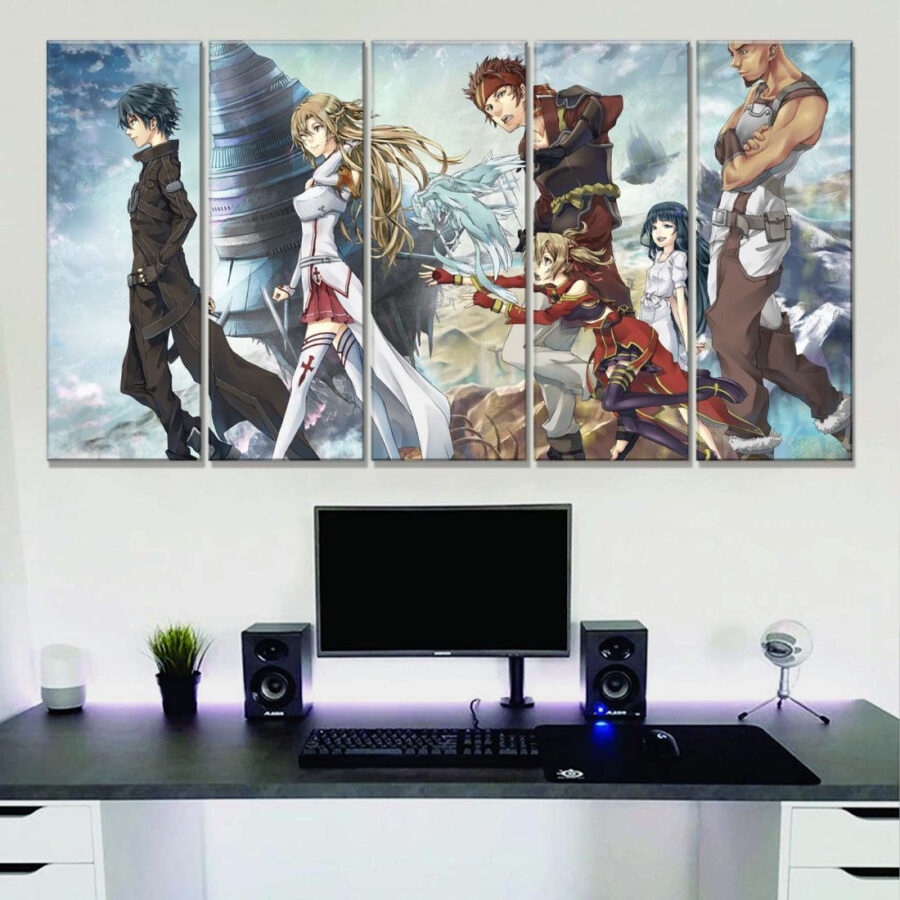 Sword Art Online Alle Charaktere 3 Leinwandbilder – Bild 2