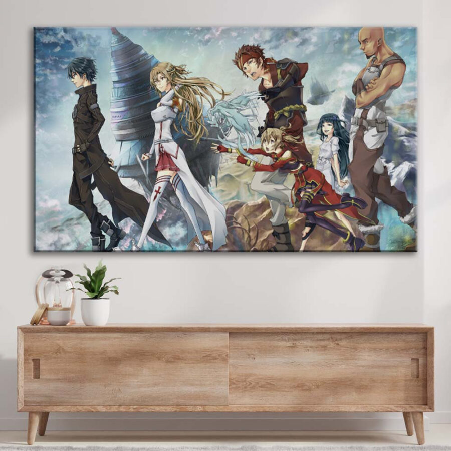 Sword Art Online Alle Charaktere 3 Leinwandbilder – Bild 3