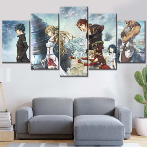 Sword Art Online Alle Charaktere 3 Leinwandbilder