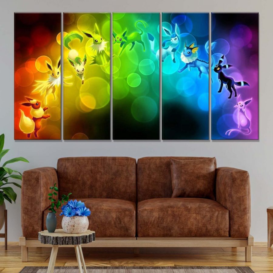 Pokemon Evee Evolution 25 Leinwandbilder – Bild 2