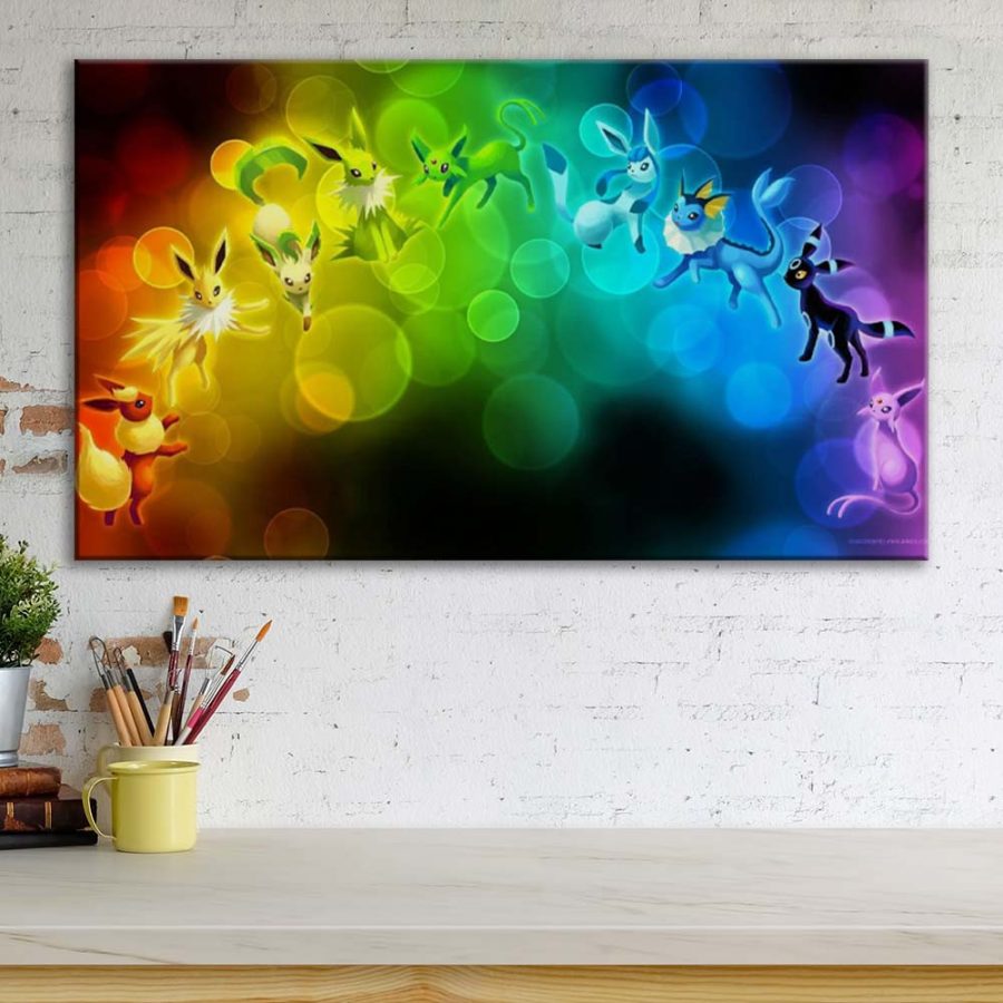 Pokemon Evee Evolution 25 Leinwandbilder – Bild 3