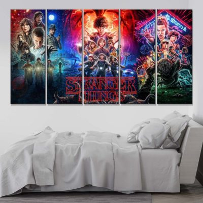 Alternative view of Stranger Thing Alle Charaktere 18 Leinwandbilder