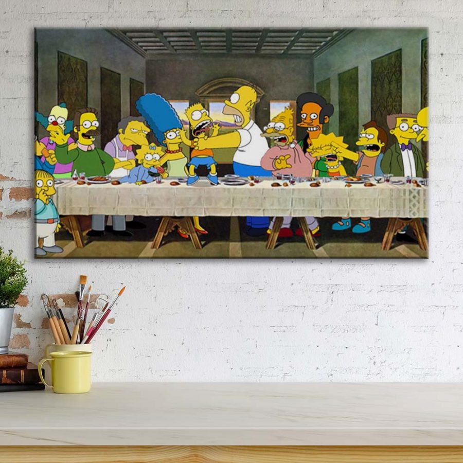 Die Simpsons Letztes Abendmahl 40er Leinwandbilder – Bild 3