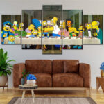 Die Simpsons Letztes Abendmahl 40er Leinwandbilder