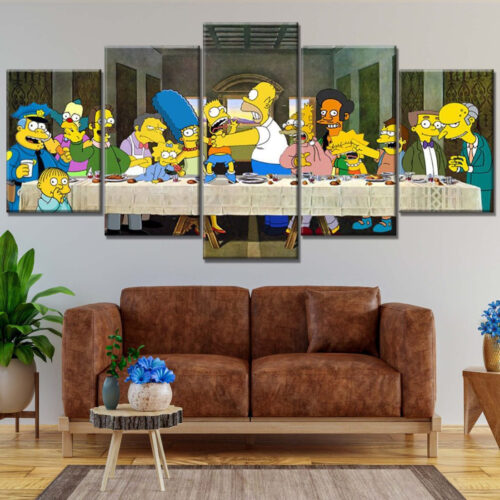 Die Simpsons Letztes Abendmahl 40er Leinwandbilder