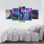 Disney Stitch und Ohnezahn 2 Leinwandbilder