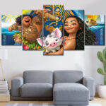 Moana Alle Charaktere 12 Leinwandbilder