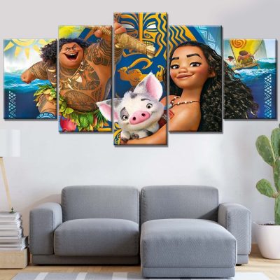 Moana Alle Charaktere 12 Leinwandbilder