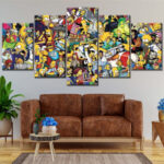 Die Simpsons Alle Charaktere 25 Leinwandbilder