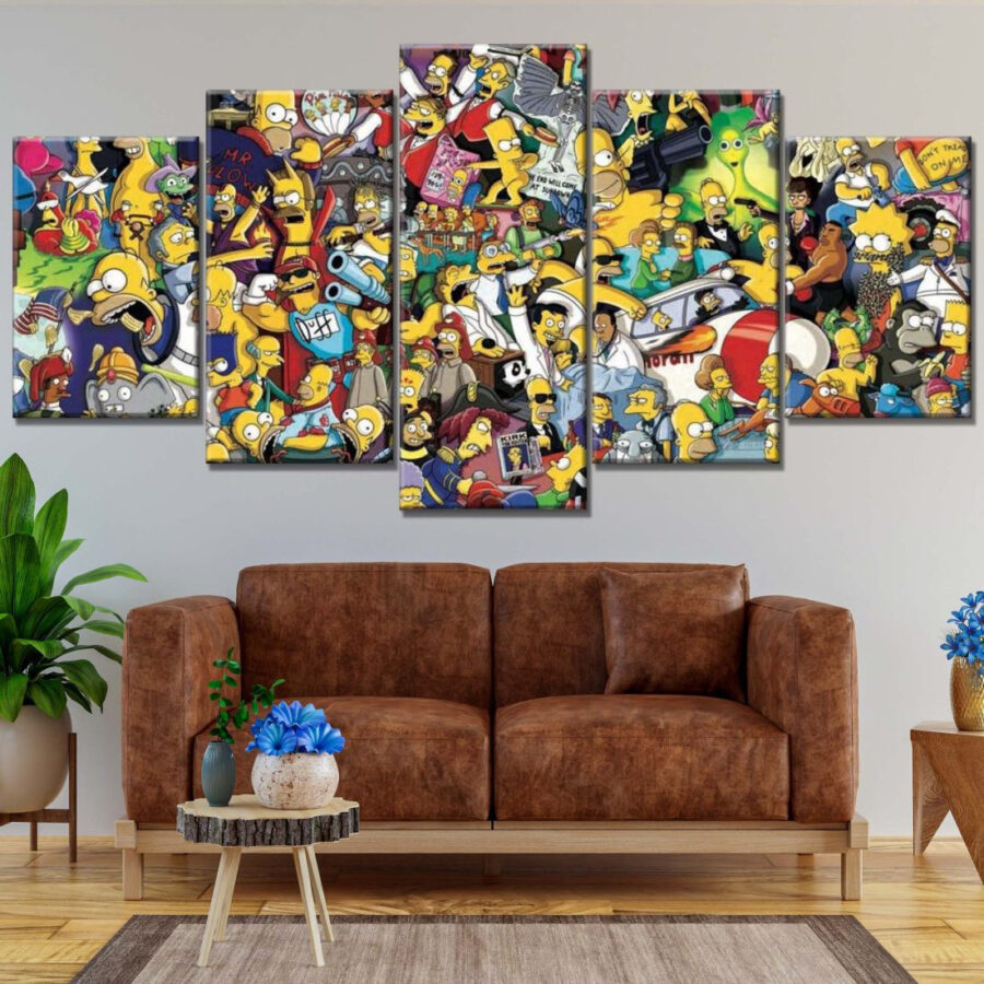 Die Simpsons Alle Charaktere 25 Leinwandbilder