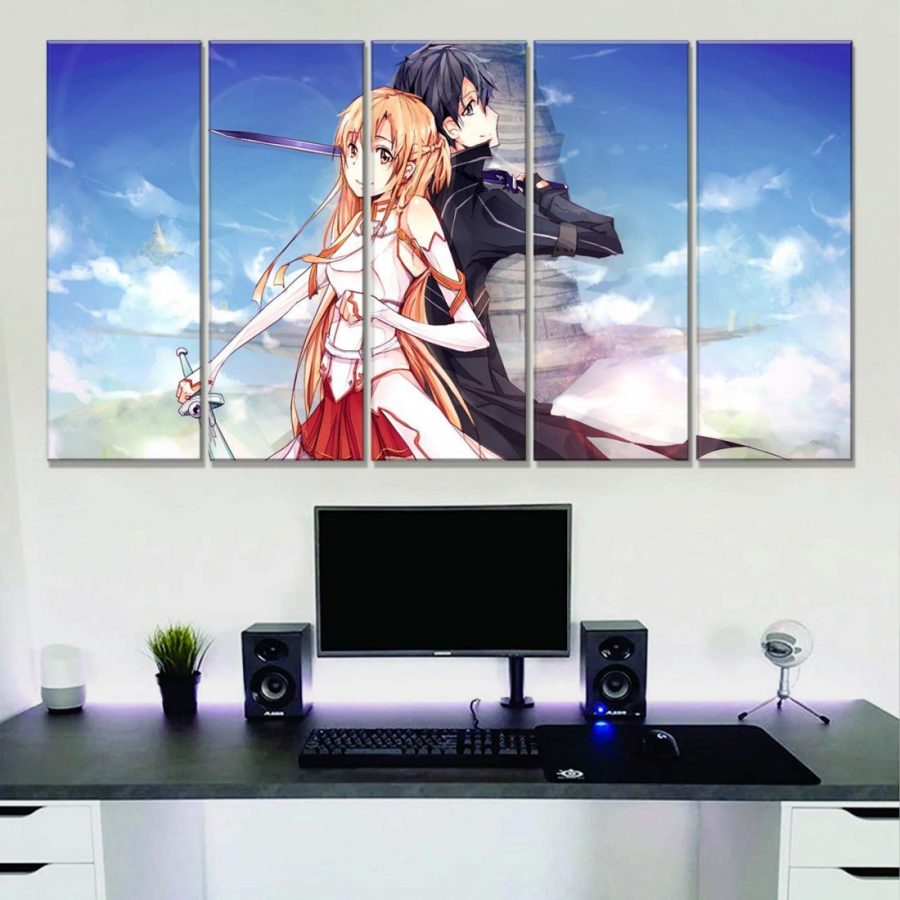 Sword Art Online Kirito und Silica 4 Leinwandbilder – Bild 2