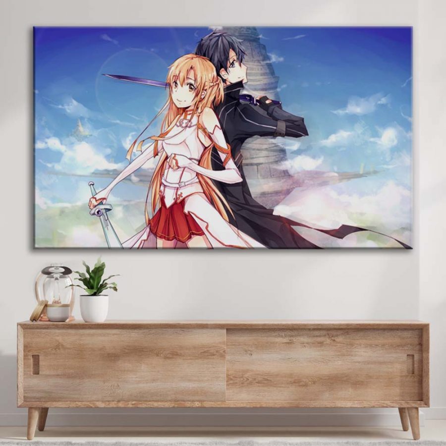 Sword Art Online Kirito und Silica 4 Leinwandbilder – Bild 3