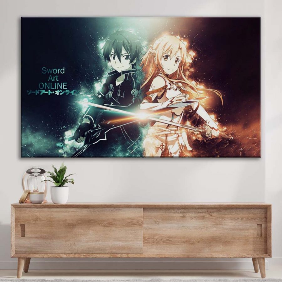 Sword Art Online Kirito und Silica 2 Leinwandbilder – Bild 3