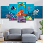 Findet Nemo Figuren 9 Leinwandbilder