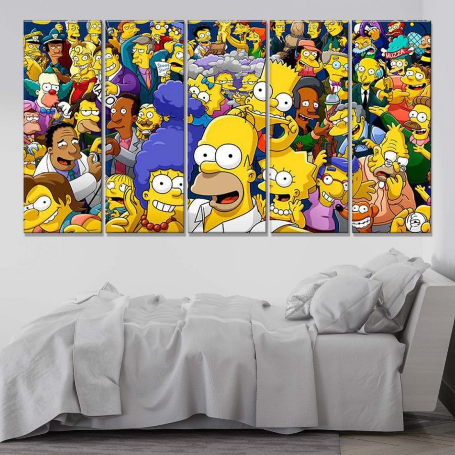 Die Simpsons Alle Charaktere 27 Leinwandbilder – Bild 2
