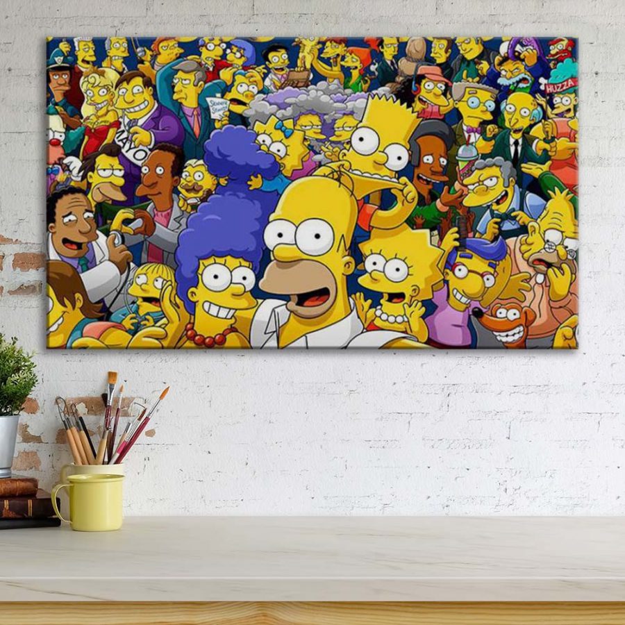 Die Simpsons Alle Charaktere 27 Leinwandbilder – Bild 3