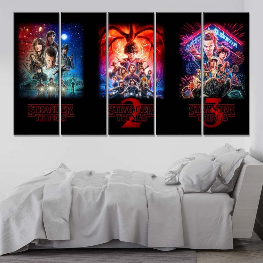 Stranger Thing Alle Charaktere 7 Leinwandbilder – Bild 2
