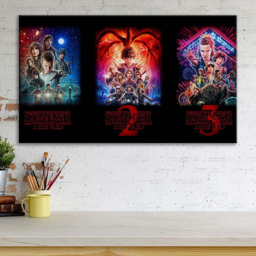 Stranger Thing Alle Charaktere 7 Leinwandbilder – Bild 3