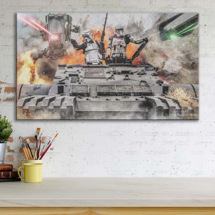 Stormtrooper aus Star Wars Fight Leinwandbilder – Bild 3