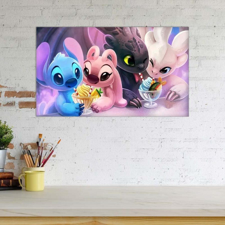 Disney Stitch and Angle 5 Leinwandbilder – Bild 3