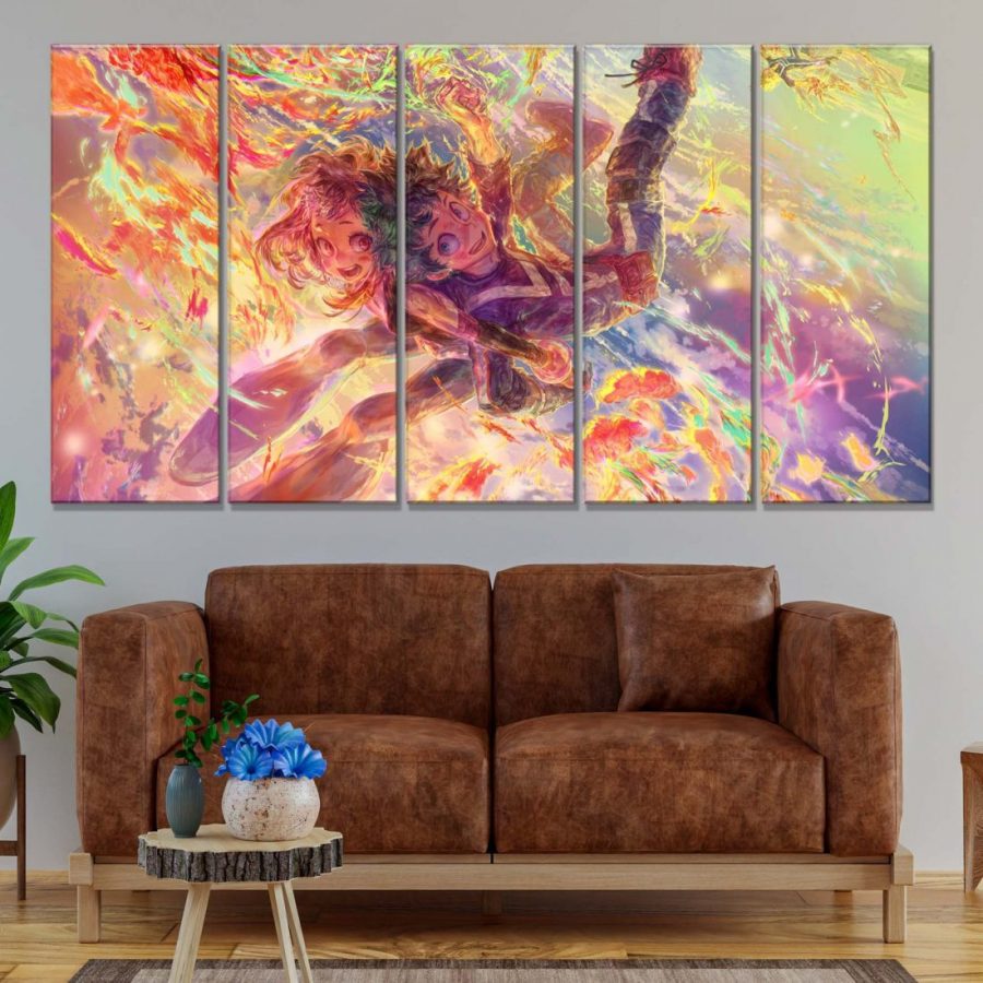 My Hero Academia Ochaco Uaraka und Izuku Midoriya Leinwandbilder – Bild 2