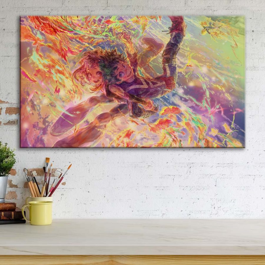 My Hero Academia Ochaco Uaraka und Izuku Midoriya Leinwandbilder – Bild 3