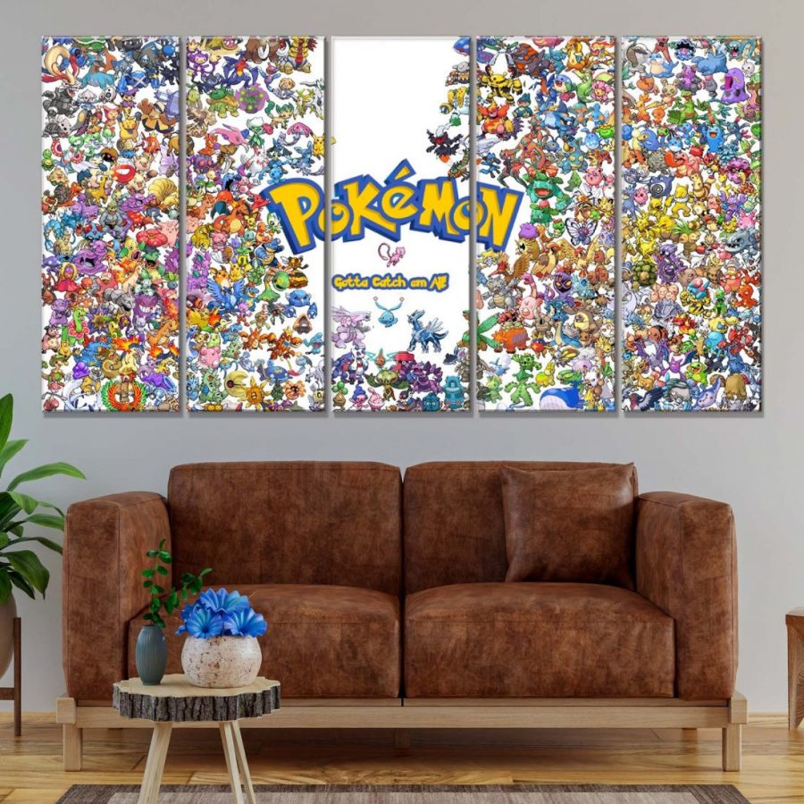 Pokemon Alle Charaktere 6 Leinwandbilder – Bild 2