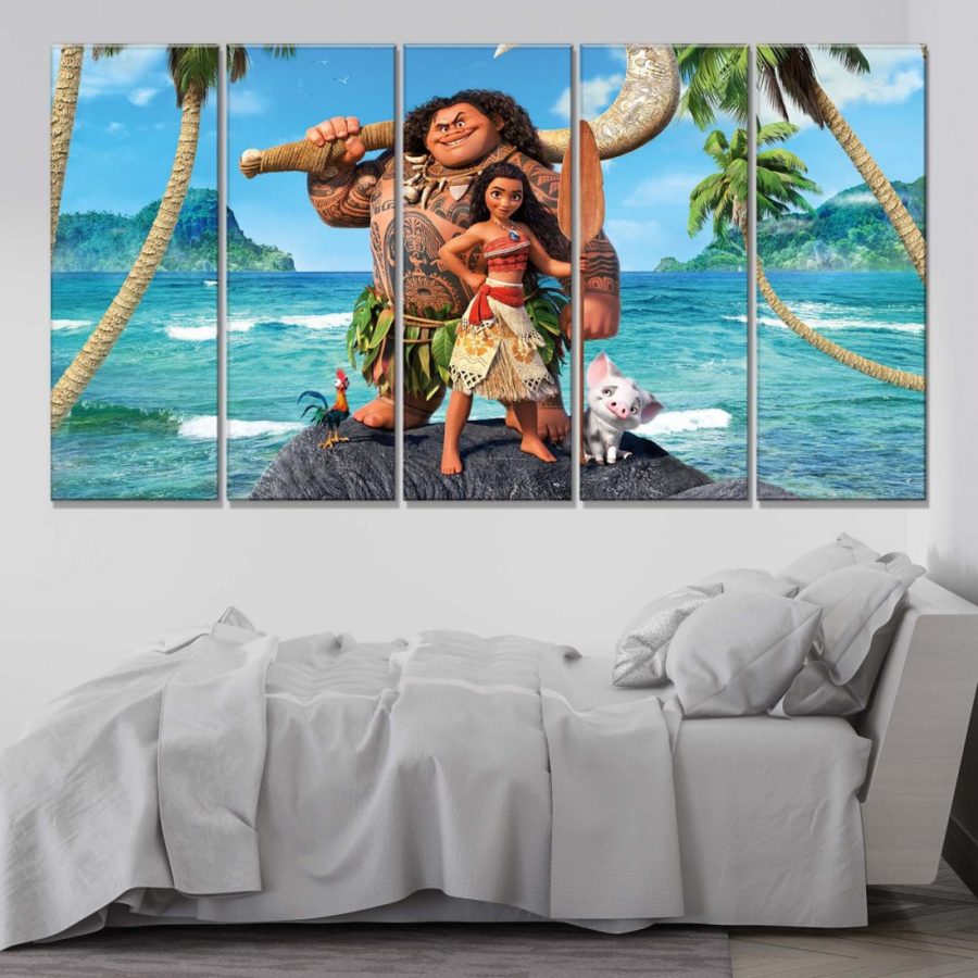 Moana Alle Charaktere 3 Leinwandbilder – Bild 2