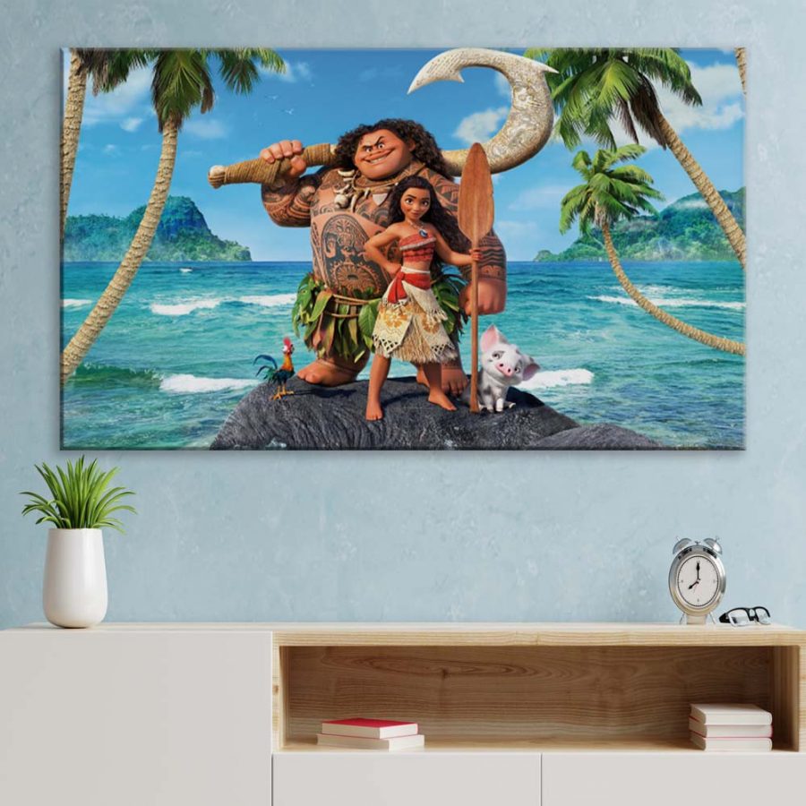 Moana Alle Charaktere 3 Leinwandbilder – Bild 3