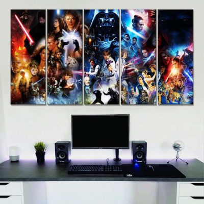 Alternative view of Star Wars Alle Charaktere 3 Leinwandbilder