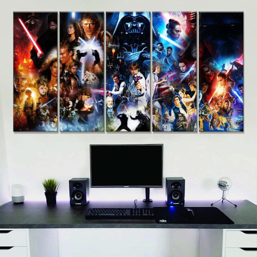Star Wars Alle Charaktere 3 Leinwandbilder – Bild 2