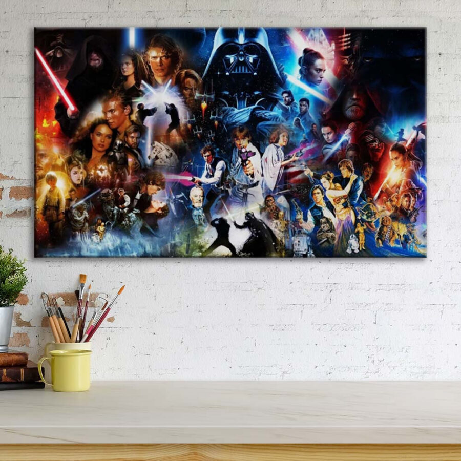 Star Wars Alle Charaktere 3 Leinwandbilder – Bild 3