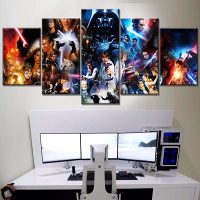 Star Wars Alle Charaktere 3 Leinwandbilder