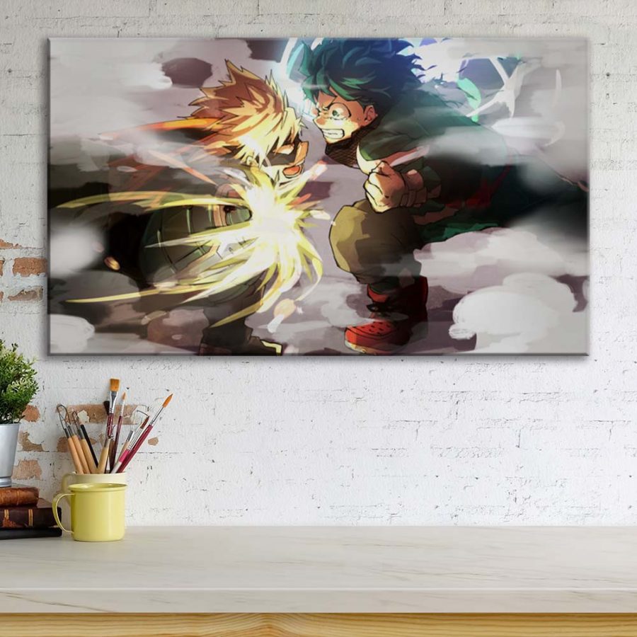 My Hero Academia Izuku Midoriya und Katsuki Bakugou Leinwandbilder – Bild 3