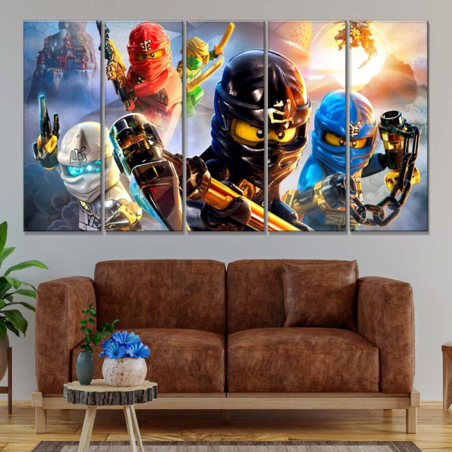 Ninjago Alle Charaktere 9 Leinwandbilder – Bild 2