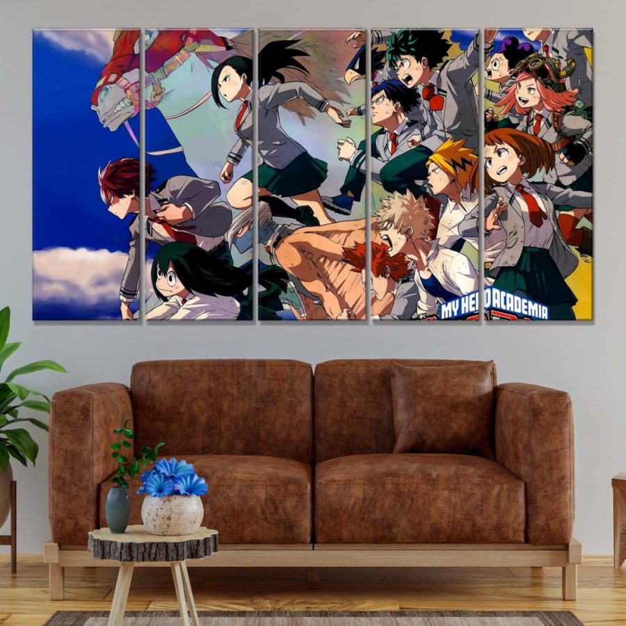 My Hero Academia Alle Charaktere 5 Leinwandbilder – Bild 2