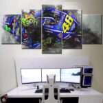 Valentino Rossi Moto GP 8 Leinwandbilder
