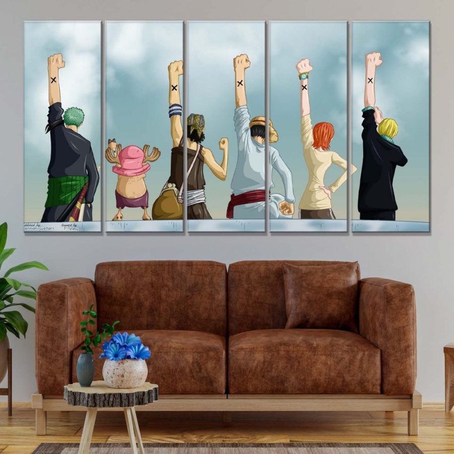 One Piece Alle Charaktere 4 Leinwandbilder – Bild 2