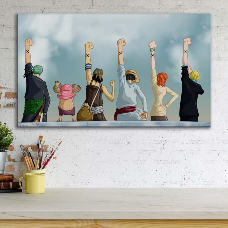 One Piece Alle Charaktere 4 Leinwandbilder – Bild 3