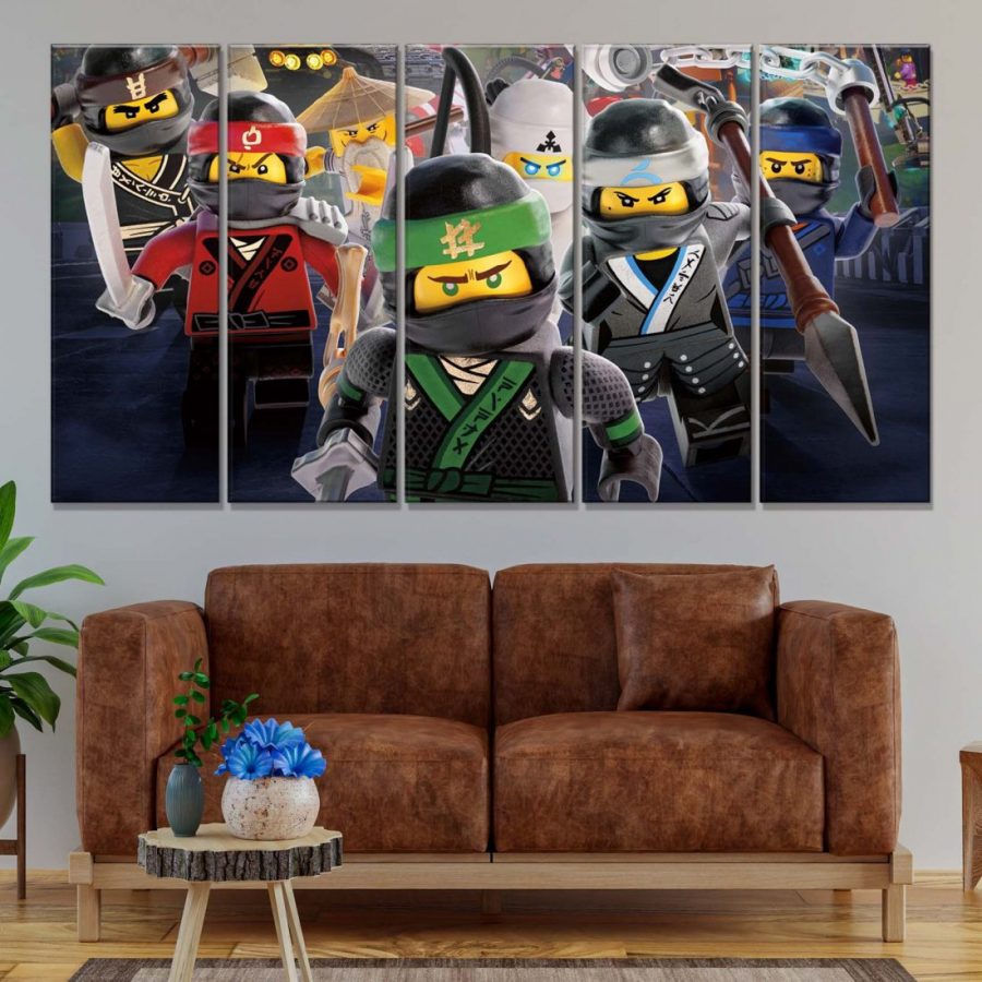 Ninjago Alle Charaktere 4 Leinwandbilder – Bild 2