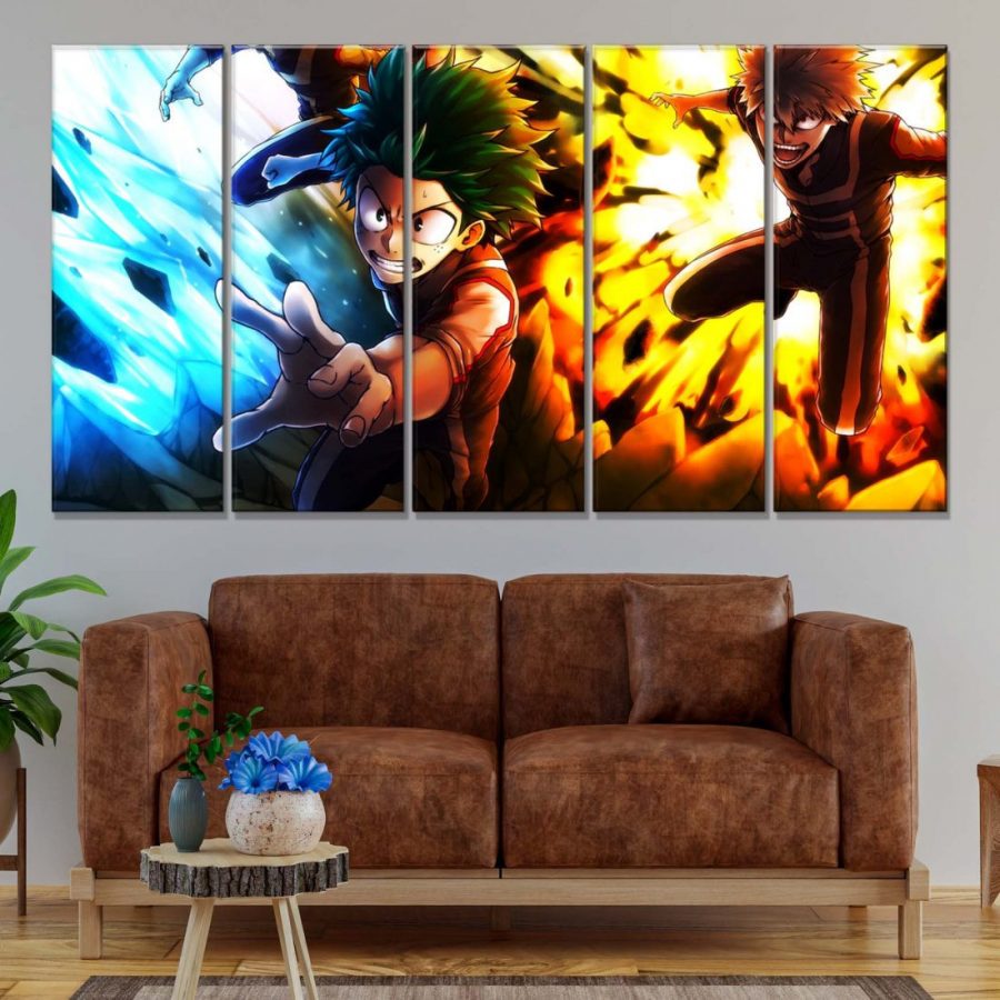 My Hero Academia Izuku Bakugou und Todoroki Leinwandbilder – Bild 2