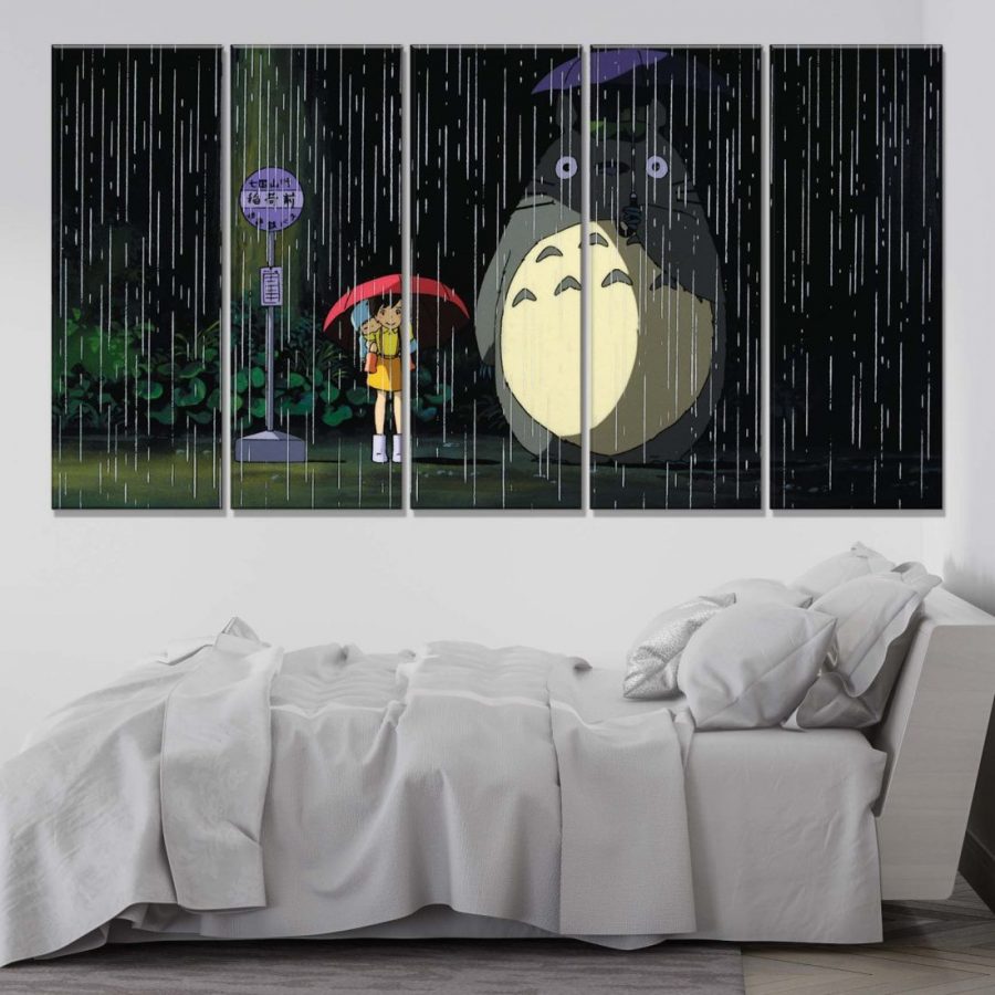 Mein Nachbar Totoro Alle Charaktere 5 Leinwandbilder – Bild 2