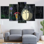 Mein Nachbar Totoro Alle Charaktere 5 Leinwandbilder